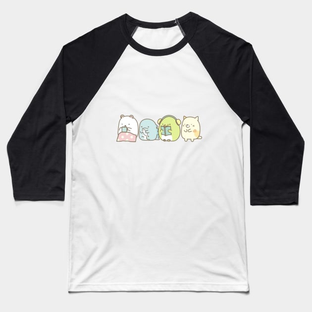 Sumikko gurashi Baseball T-Shirt by miguelest@protonmail.com